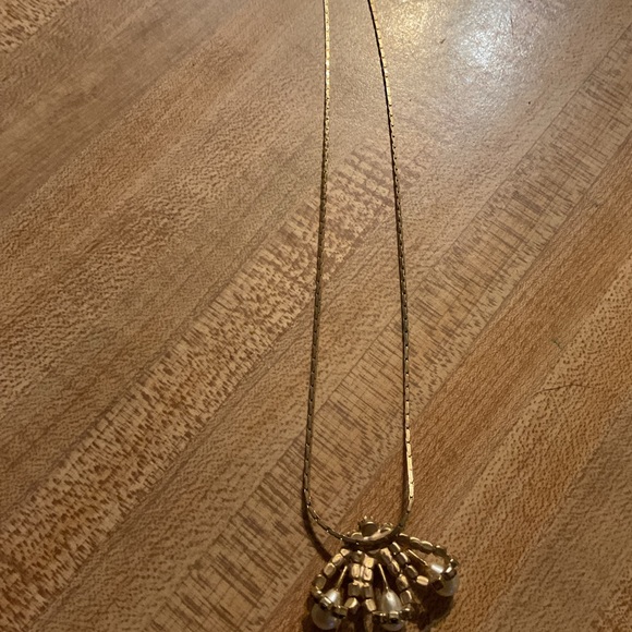 Vintage Necklace with rhinestones, black stones and pearls. - Picture 2 of 5